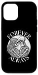 iPhone 12/12 Pro forever always - skeleton couple eternal lover Twin Flame Case