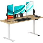 SogesHome Bureau électrique réglable en hauteur - 160 cm x 60 cm - Assise debout - Réglable - Avec commande à mémoire de forme - Bureau intelligent