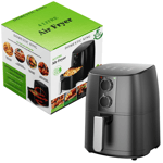 Air Fryer 4L Black Non-Stick Coating Healthy Cooking Domestic King Recipe Book