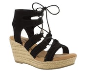 Minnetonka Femme Leighton/Black Suede Sandale, 40 EU