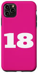 Coque pour iPhone 11 Pro Max The Number 18 Eighteen Sports Team Back Print Assorti