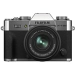 FUJIFILM Hybrid X-T30 II SILVER + Fujinon XC 15-45mm F3.5-5.6 OIS Pancake Power Zoomlins 3 års garanti