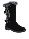 Hush Puppies Megan Knee High Boots - Black, Black, Size 4, Women