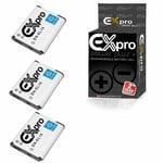 Ex-Pro Replacement Battery EN-EL19 ENEL19 for Nikon CoolPix Cameras - 3 Pack