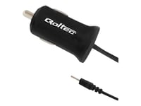 Qoltec - Strömadapter För Bil - 12 Watt - 2.4 A (Power Dc Jack 2.5 Mm (Id: 0.7 Mm)) - Svart