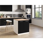 Ilot Central de Cuisine Duo 80 Noir Easy Cuisine