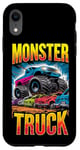 iPhone XR Monster Truck Crushing Cars Art for Monster Truck Lovers Case