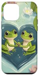 Coque pour iPhone 12 mini Grenouille Cœur Bassin Saint-Valentin