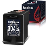 Sunnieink 304XL Remanufactured Ink Cartridge for HP 304 XL Black Use with Envy 5020 5010 5030 5032 5055 DeskJet 2600 2630 2620 3720 2633 2622 2632 3733 2634 3760 3762 3750 AMP 130 120 100 125(1Pack)