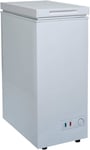 Slimline 53L White Chest Freezer, 36cm Wide, Adjustable Temp, 2-Year Warranty