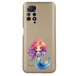 Coque dore pour Redmi Note 12 PRO 4G silhouette sirene mermaid