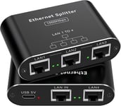 Répartiteur RJ45 1 à 4 Gigabit Switch Ethernet Splitter 1000Mbps Switch Rj45 4 Port Switch Internet Répartiteur Ethernet für Computer,Laptop,Switch,Hub,Router,Digital TV,et