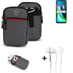 Holster + earphones for Motorola Moto G9 Play Belt Pouch