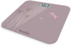 Terraillon Electronic Bathroom Scales Ultrathin Automatic LCD Screen Eden Pink