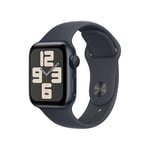 Apple Watch SE (2. Generation) GPS 40 mm Smartwatch mit Aluminiumgehäuse in Mitternacht und Sportarmband in Mitternacht (M/L). Fitness und Schlaftracker, Unfallerkennung, Herzfrequenzmesser