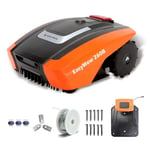 Yard Force Robot Tondeuse Easymow 260B pour Jardins jusqu'à 260m². Noir/Orange