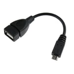 USB OTG kabel 2.0 - USB-A hun / MICRO-B han