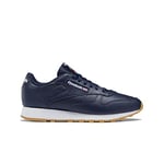 Reebok Homme Classic Leather Baskets, Vector Navy/FTWR White Rubber Gum-03, 37.5 EU