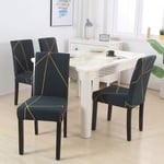 BJHSYNDR Housses de chaises de Salle à Manger Housse de Chaise Extensible imprimée pour Salle à Manger Bureau Banquet Chaise Protecteur matériau élastique Housse de Fauteuil