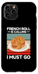 Coque pour iPhone 11 Pro Vintage French Roll appelle I Must Go Food Lover