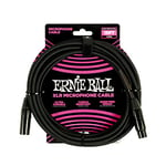 Ernie Ball 15ft Braided Male Female XLR Microphone Cable Black