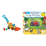 VTech POP and Drop Digger| Educational Push Along Digger for Toddler | Toy Gift for 12 Months to 2 3 Years Boys and Girls & On the Farm: A Push, Pull, Slide Book (Campbell Axel Scheffler, 8)