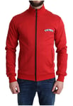 Dolce & Gabbana Mens Red DG Motor Club Zippered Cardigan Sweater material_cotton - Size IT 44 (Mens)