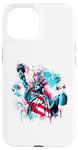 iPhone 15 American Style Statue of Liberty Spray Paint Case