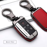 NCUIXZH Zinc Alloy Key Case Shell Car Key Cover,For Land Rover Range Rover Sport Evoque Freelander2,For Jaguar XF XJ XJL XE C-X16-Type B - BlackRed