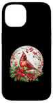 Coque pour iPhone 14 Red Cardinal Christmas Bird Pyjama Merry Christmas