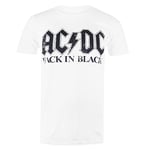 AC/DC Men's Back in Black T Shirt, White, L UK