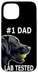 Coque pour iPhone 15 #1 Lab Dad, chien de laboratoire noir