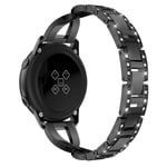 Samsung Galaxy Watch Active 2 44mm Smalt länkarmband med glittrande stenar, svart