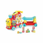 VTech Edo, Maxi Train à chevaucher, Train électrique et jouet multi-activités 7 en 1, jeu de formes avec plus de 270 sons, mélodies et blocs éducatifs, langue italienne, batteries incluses, 12-36 mois