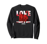 Chucky & Tiffany Blood Stained Love Honor Obey Sweatshirt