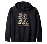 Chess Player Christmas Hat Xmas Zip Hoodie