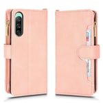 Yhteensopiva Sony Xperia 10 Iv Flip Case Pu -nahkaisen magneettikorttipaikan hihnakäsilaukun kanssa