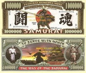 Novelty Dollar Samurai Warrior Japan Bushido Dollar Bills X 2