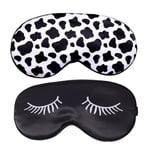 marysgift 2 Pack Sleep Mask Silk Sleeping Eye Masks for Women Men Children Soft Eye Mask for Sleeping Blackout Eye Mask with Adjustable Strap Eye-Cover Blindfold for Night,Travel,Nap, YZ0072