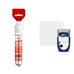 fischer No Tools Just Hands - Repair Filler - 70ml, 551915 & Dulux 5267864 Walls & Ceilings Tester Paint, White Cotton, 30 Millliliters