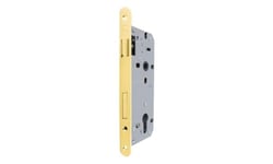 Yale Serrure de Porte en Bois Y52X1050 Laiton Poli, Bords Ronds, entrée 50mm