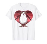 Star Wars Porg In Heart Red Pink Fade Valentine T-Shirt T-Shirt