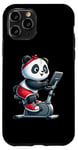 Coque pour iPhone 11 Pro Panda sur vélo d'appartement Gym Fitness Entraînement Sport