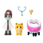 Adopt Me! Dr. Heart & Ginger Cat Friends Pack, Wave 1 - Top Online Game - Fun Collectible Toys for Kids Featuring Your Favourite Pets