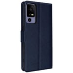 Case for TCL 40R 5G, Card Holder, Dual Tab Video Support, Midnight Blue