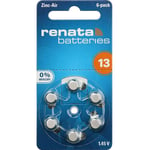 Renata - Pile bouton za 13 zinc-air 305 mAh 1.4 v 6 pc(s)