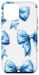 iPhone 12 mini Aesthetic Blue Bows in a Watercolor Style Girl Case