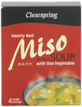 Clearspring Instant Miso Soup Hearty Red with Sea Vegetable 40g-4 Pack