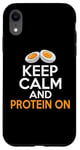 iPhone XR Keep Calm and Protein On Weight Lifting Case