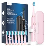 Sonic Electric Toothbrush for Adults and Kids - Sonic Toothbrushes with 8 Tooth Brush Replacement Head and 5 Brushing Modes, 120 Days of Use with 3-Hour Fast Charge, 2 Minute Smart Timer